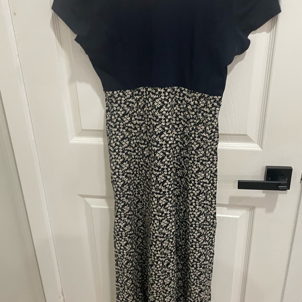 Navy blue and floral skirt dress size 6 Jonathan Martin - Picture 5 of 5
